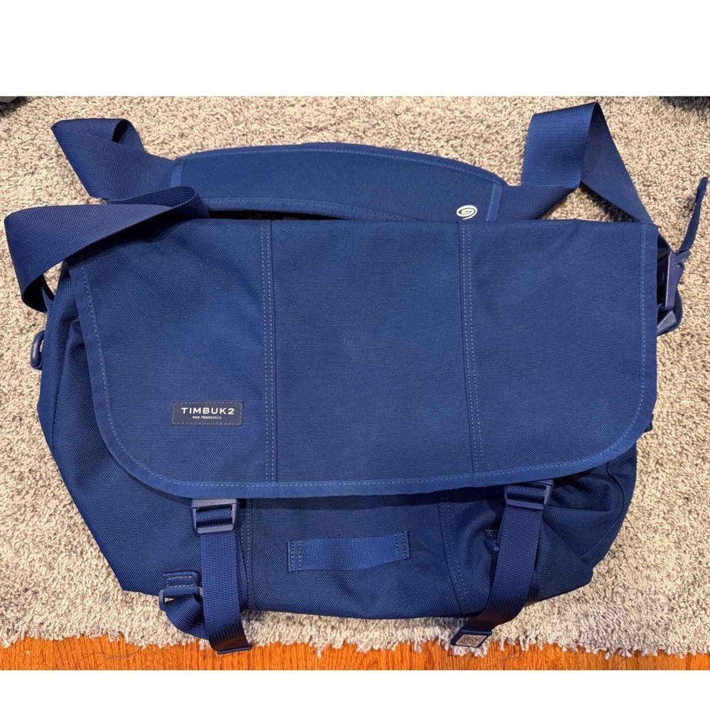 Timbuk2 Messenger Bag Unisex Medium Blue Classic Cordura Commuter Laptop Bag
